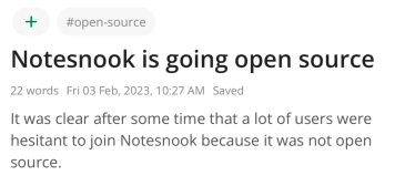 Tags in editor mobile